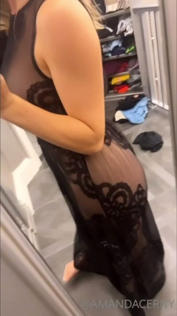 Amanda Cerny Seethrough Black Dress Onlyfans Leaked (3)
